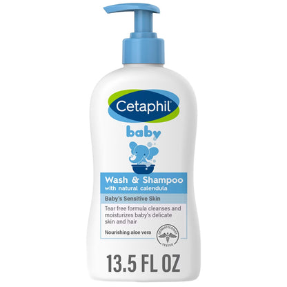 3 Pack - Cetaphil Baby 2-in-1 Hair Shampoo And Body Wash 13.5oz