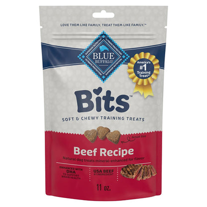 3 Pack - Blue Buffalo Bits Soft Dog Treats for Training Beef Recipe 11oz