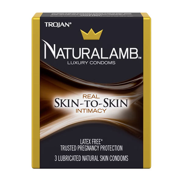 3 Pack - Trojan Naturalamb Latex Free Lubricated Condoms 3ct Each