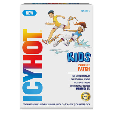 3 Pack - Icy Hot Kids Pain Relief Patches 5% Menthol 5ct Each