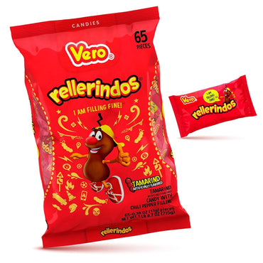 3 Pack - Vero Rellerindos Tamarind Flavor Hard Candy with Chili Pepper 60 Count