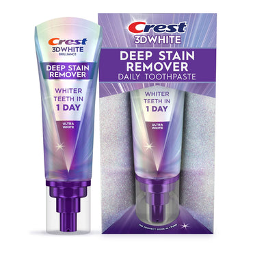 3 Pack - Crest 3D White Deep Stain Remover Ultra White Toothpaste 3.1oz Crest
