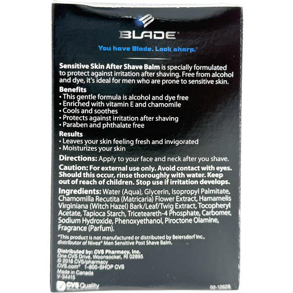 3 Pack - CVS Blade for Men Sensitive Skin Aftershave Balm 5oz CVS