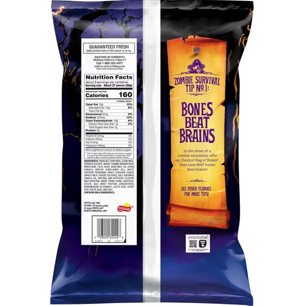 3 Pack - Cheetos Halloween Bag Of Bones White Cheddar Snacks 7.5oz Cheetos