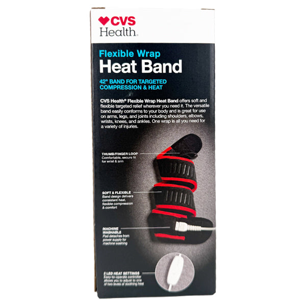 3 Pack - CVS Health Flexible Wrap Heat Band Compression & Heat 3" x 42" CVS