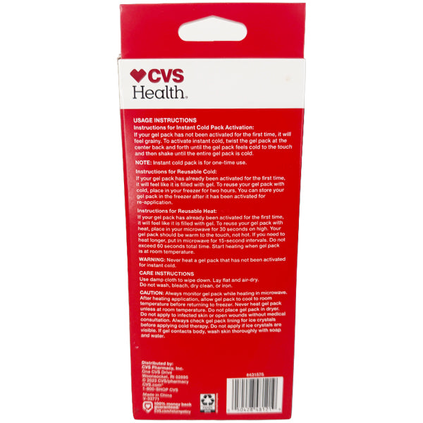 3 Pack - CVS Health Instant & Reusable Hot & Cold Therapeutic Gel Pack CVS