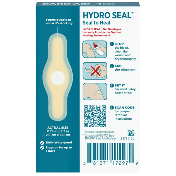 3 Pack - Band-Aid Hydro Seal All-Purpose Hydrocolloid Gel Bandage All One Size 10 Count