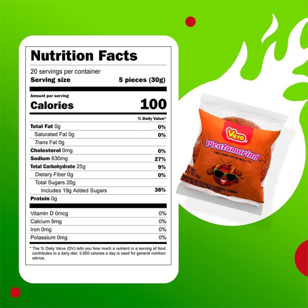 3 Pack - Vero PicaTamarind Tamarind Flavor Gummy Treats Coated With Chili Powder 100 Count