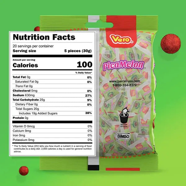 3 Pack - Vero PicaMelon Watermelon Chili Powder Covered Gummies 100 Count Vero