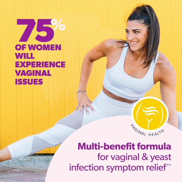 3 Pack - Azo Yeast Plus Dual Relief Yeast Infection Treatment 60 Tablets