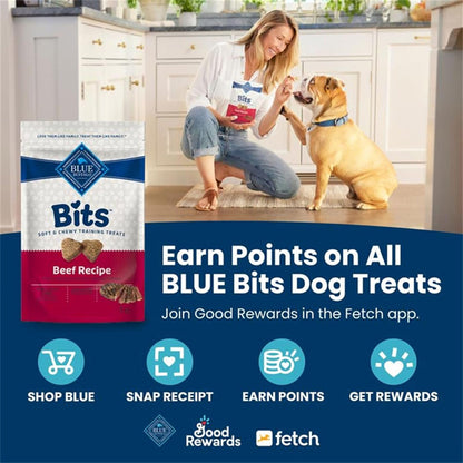 3 Pack - Blue Buffalo Bits Soft Dog Treats for Training Beef Recipe 11oz