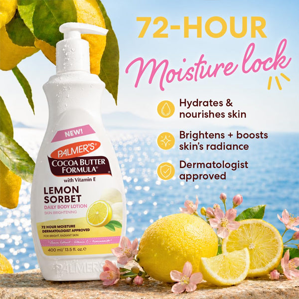 3 Pack - Palmer's Cocoa Butter Formula, Lemon Sorbet Body Lotion 13.5oz Palmer's