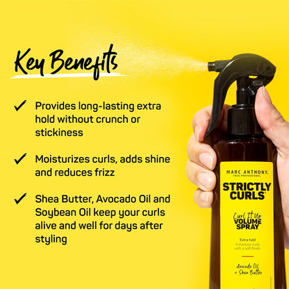 3 Pack - Marc Anthony Curl It Up Volume Boost Spray, Extra Hold 6.76oz