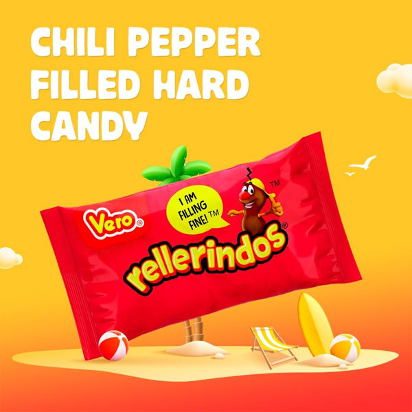 3 Pack - Vero Rellerindos Tamarind Flavor Hard Candy with Chili Pepper 60 Count