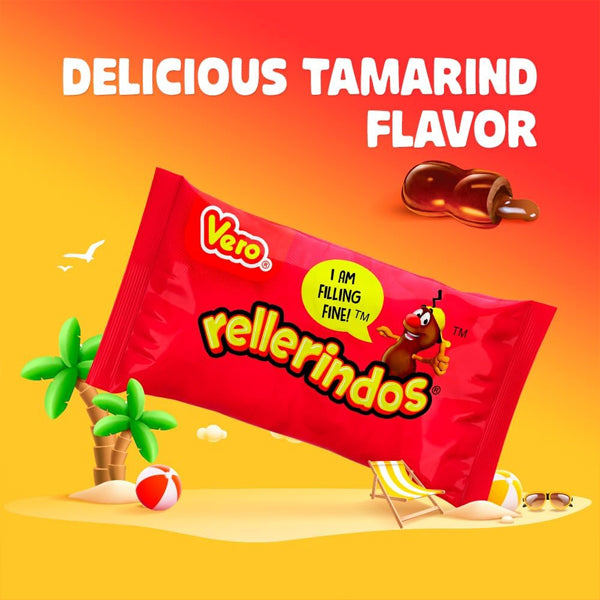 3 Pack - Vero Rellerindos Tamarind Flavor Hard Candy with Chili Pepper 60 Count