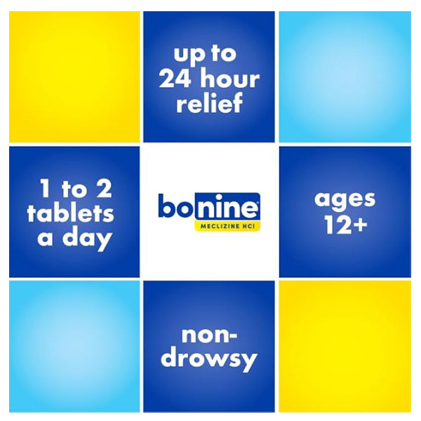 3 Pack - Bonine Non Drowsy Motion Sickness Relief Raspberry 48 Count Bonine