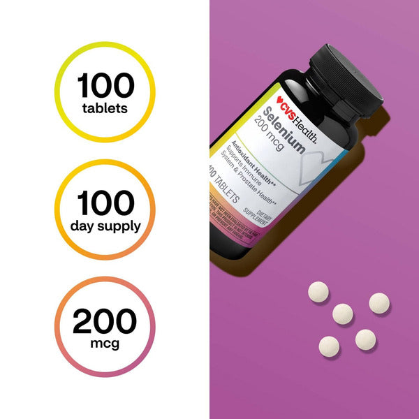 3 Pack - CVS Health Selenium 200 Mcg Antioxidant Health 100 Count CVS