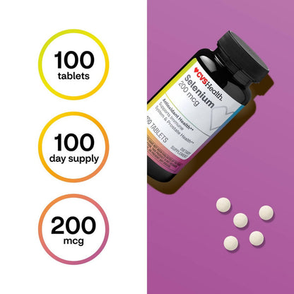3 Pack - CVS Health Selenium 200 Mcg Antioxidant Health 100 Count CVS
