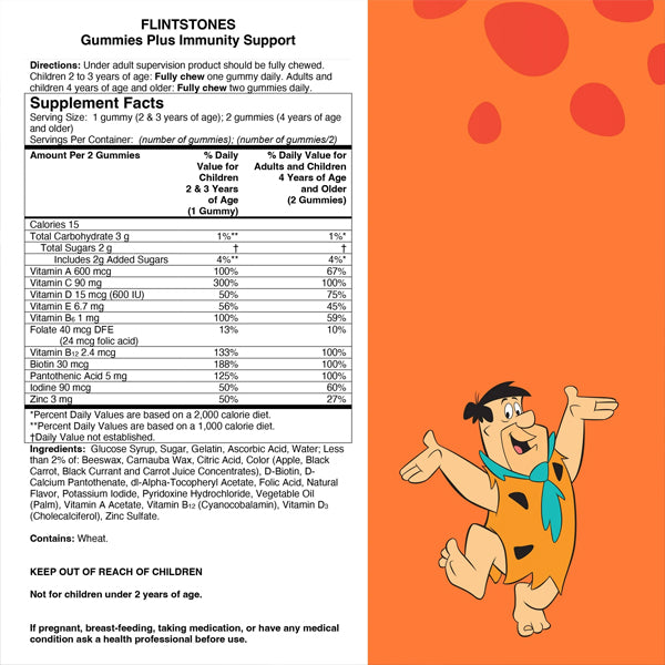 3 Pack - Flintstones Children's Multivitamin Plus Immunity Support Gummies 60 Count