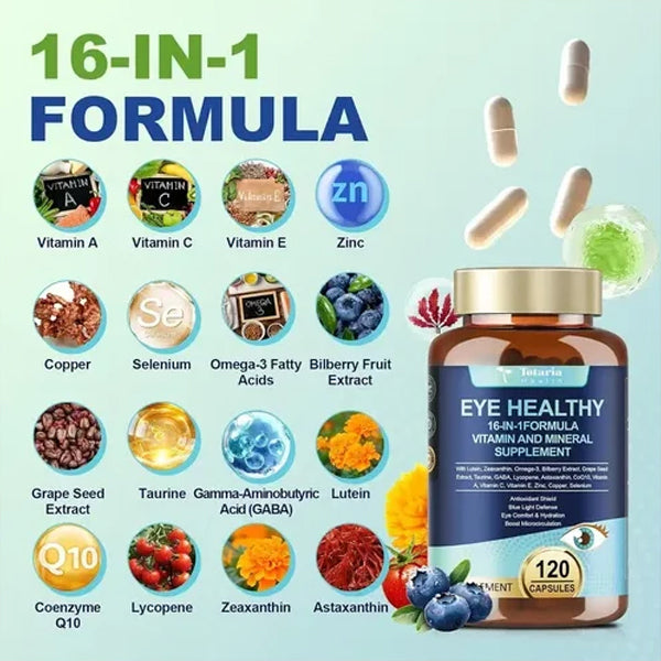 3 Pack - Totaria Health Eye Healthy Vitamin Supplement 120 Capsules Totaria