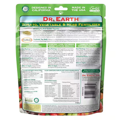 3 Pack - Dr. Earth 1 lb 15 sq ft Organic Home Grown Tomato Vegetable and Herb Dry Fertilizer