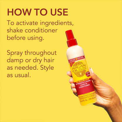 3 Pack - Creme of Nature Argan Oil Strength & Shine Leave-in Conditioner 8.4oz