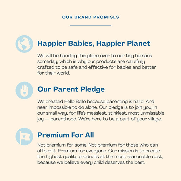 3 Pack - Hello Bello Extra Gentle Premium Baby Shampoo Body Wash 10oz