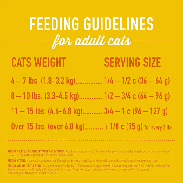 Tiki Cat Born Carnivore High Protein Deboned Chicken & Egg Cat Food 11.1 lbs Tiki Cat