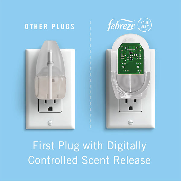3 Pack - Febreze Plug In Air Freshener Fade Defy Plugs Oil Warmer Febreze