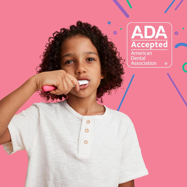 Quip Sonic Toothbrush for Kids Timed Electric Toothbrush Small Head Soft - Pink