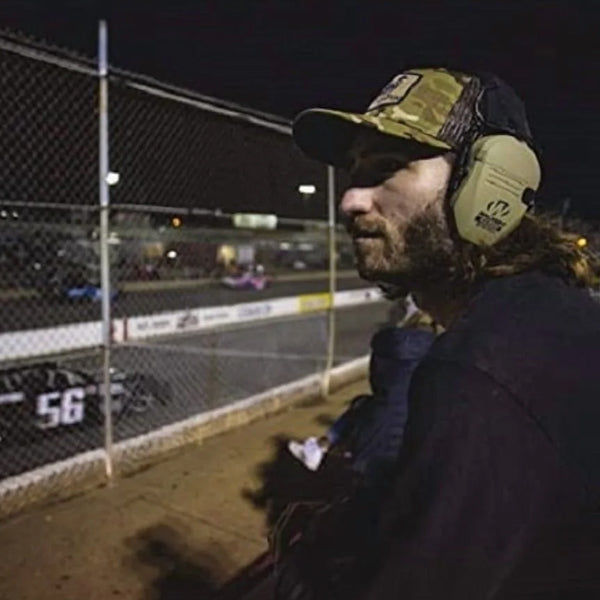 Walker's Razor Slim Electronic Shooting Muffs US Flag-FDE With Protect Case Bundle