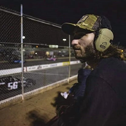 Walker's Razor Slim Electronic Shooting Muffs US Flag-FDE With Protect Case Bundle