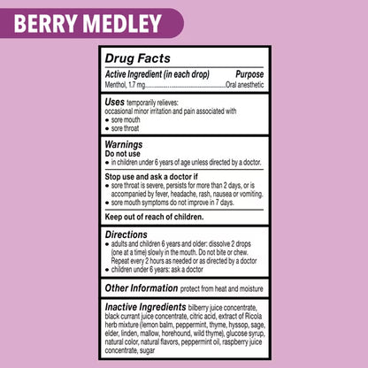 4 Pack - Ricola Berry Medley Throat Drops Throat Relief & Care 45 Count Each