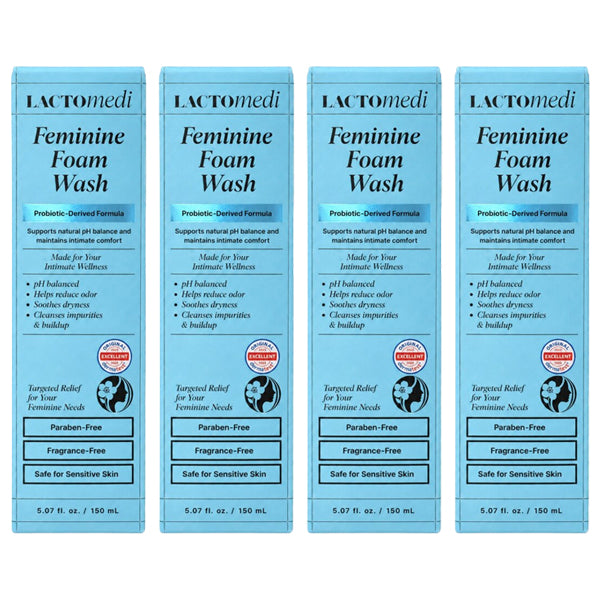 4 Pack - Lactomedi Feminine Foam Wash for Feminine Hygiene 5.07oz Lactomedi