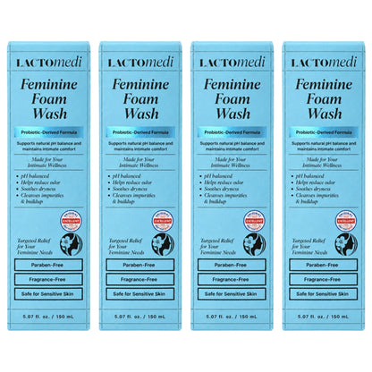 4 Pack - Lactomedi Feminine Foam Wash for Feminine Hygiene 5.07oz Lactomedi