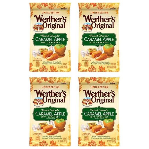 4 Pack - Werther's Original Soft Harvest Apple Caramel Candy 8.57oz