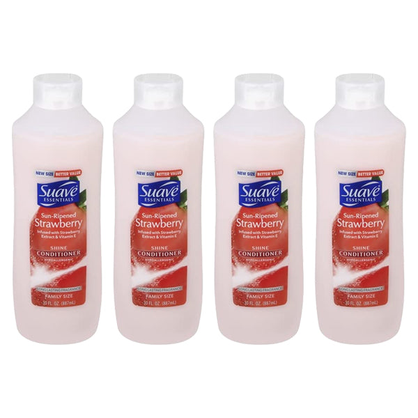 4 Pack - Suave Essentials Sun Ripened Strawberry Conditioner 30oz