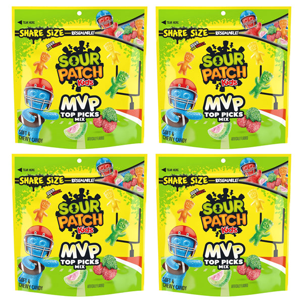 4 Pack - SOUR PATCH KIDS MVP Top Picks Mix Soft & Chewy Candy Share Size 11oz