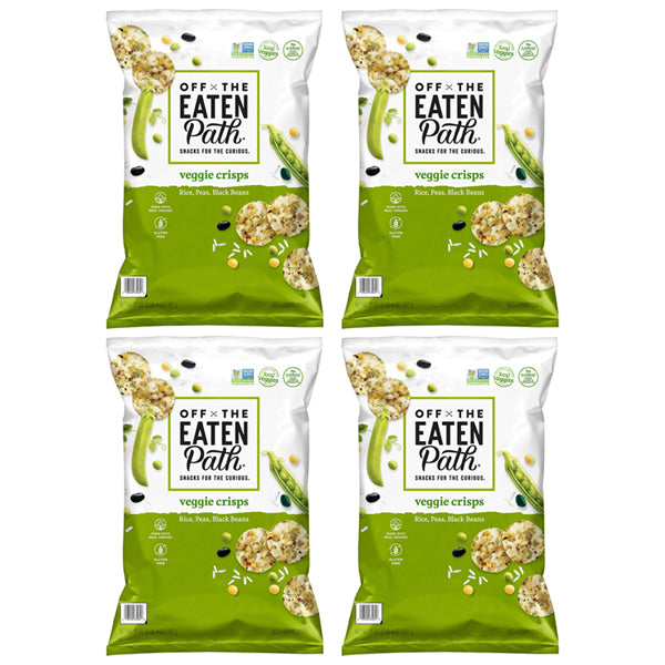 4 Pack - Off the Eaten Path Rice Peas Black Beans Veggie Crisps 20 oz Each
