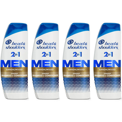 4 Pack - Head and Shoulders Men's Dandruff Shampoo Sandalwood 12.5oz