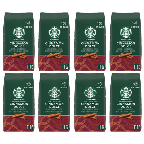 8 Pack - Starbucks Cinnamon Dolce Light Roast Ground Coffee 11oz