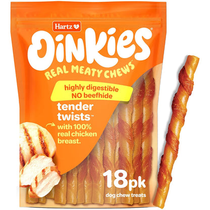 4 Pack - Oinkies TenderTreats with Chicken for Small & Senior Dogs 18 Count