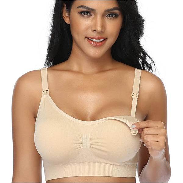 GXXGE 4Pack Large Push Up Silk Seamless Nursing Bra for Breastfeeding Maternity