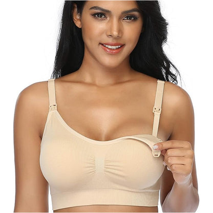 GXXGE 4Pack Large Push Up Silk Seamless Nursing Bra for Breastfeeding Maternity