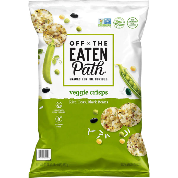 4 Pack - Off the Eaten Path Rice Peas Black Beans Veggie Crisps 20 oz Each