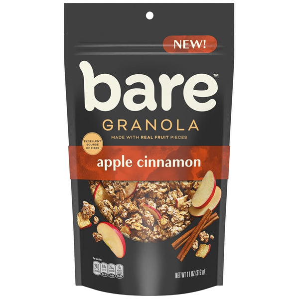 5 Pack - Bare Granola Apple Cinnamon 7g Fiber Whole Grains Real Fruit 11oz