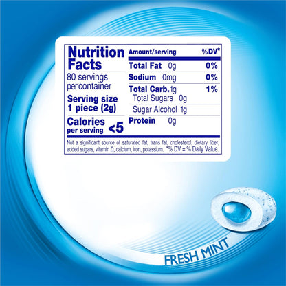 2 Pack - Mentos Pure Fresh Sugar-Free Chewing Gum with Xylitol Fresh Mint 80 Count Each