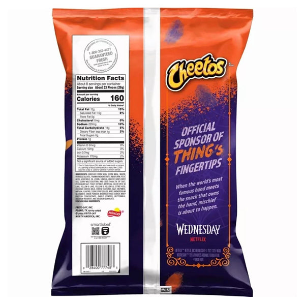 4 Pack - Cheetos Flamin' Hot Fiery Skulls Wednesday Netflix Cheese Snacks 7.5oz