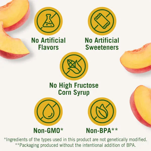 4 Pack - Del Monte Diced Peaches Fruit Cup Snacks in 100% Juice 12 4oz Cups Each Del Monte