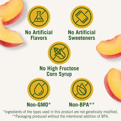 4 Pack - Del Monte Diced Peaches Fruit Cup Snacks in 100% Juice 12 4oz Cups Each Del Monte